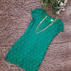 Xhilaration Emerald Green Lace Dress w/Zipper